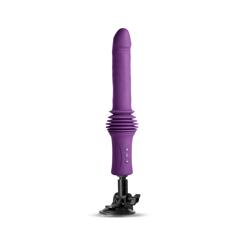 INYA Super Stroker - Purple - Purple 36.8 cm USB Rechargeable Thrusting Vibrator with Remote Control & Stand NS Novelties