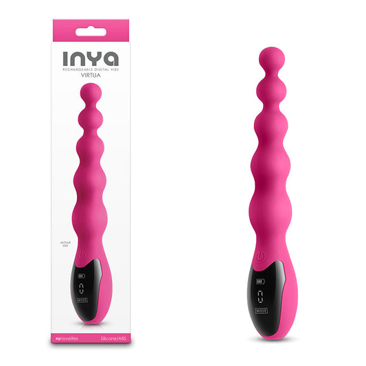 INYA Virtua - Pink - Pink 23.9 cm USB Rechargeable Beaded Vibrator Pink - Club X