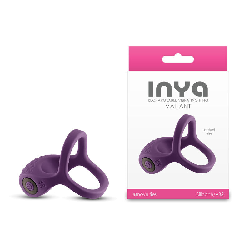 INYA Valiant - Berry - Purple USB Rechargeable Vibrating Cock Ring NS Novelties