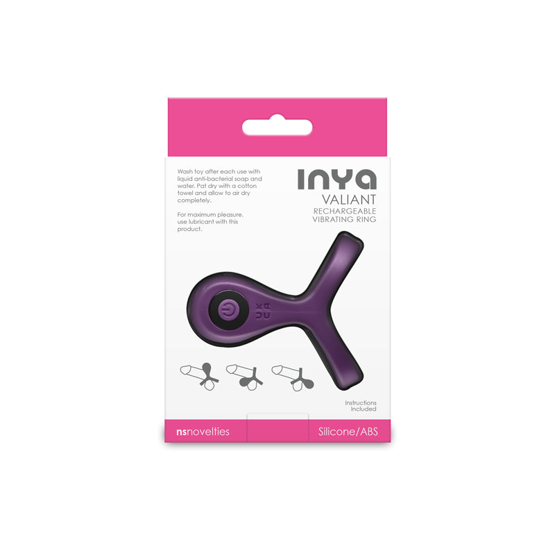 INYA Valiant - Berry - Purple USB Rechargeable Vibrating Cock Ring NS Novelties