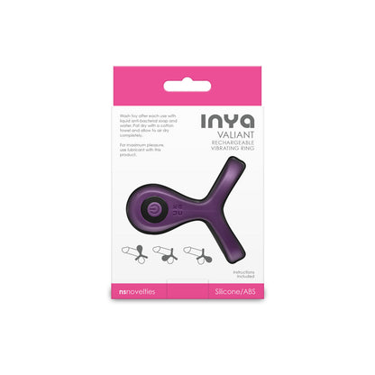 INYA Valiant - Berry - Purple USB Rechargeable Vibrating Cock Ring NS Novelties
