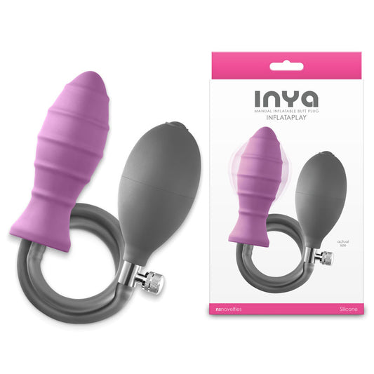 INYA InflataPlay - Pink - Pink 10.5 cm Inflatable Butt Plug Pink - Club X