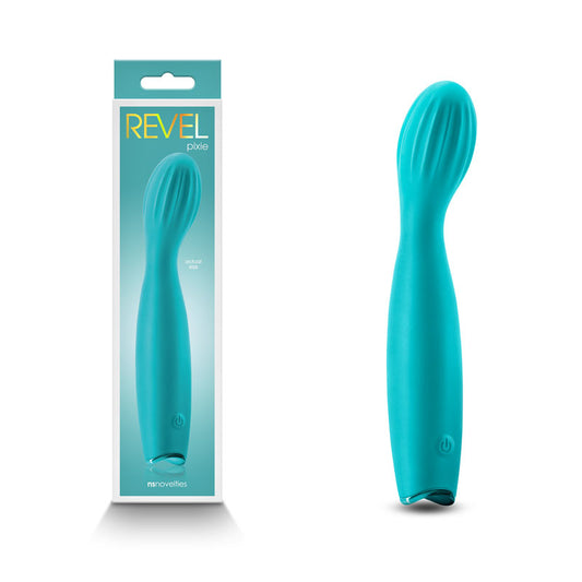 Revel Pixie - Teal - Teal 17.3 cm USB Rechargeable Vibrator Teal - Club X