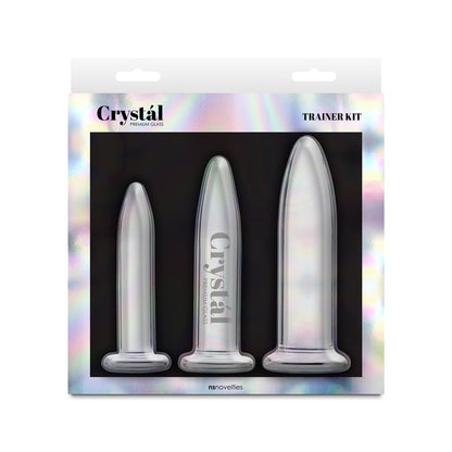 Crystal - 3pc Trainer Kit - Clear - Clear Glass Anal Plugs - Set of 3 Sizes NS Novelties