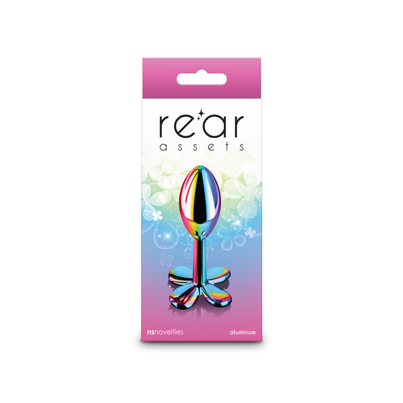 Rear Assets Clover - Multicolour - Multicoloured 9.2 cm Metallic Butt Plug NS Novelties