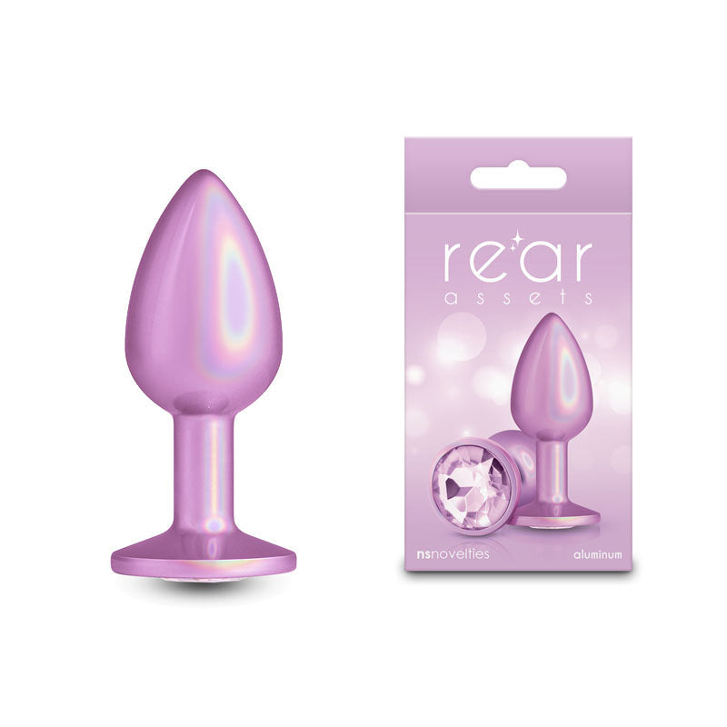 Rear Assets Iridescent - Small - Pink - Iridescent Pink 7.1 cm Small Butt Plug NS Novelties
