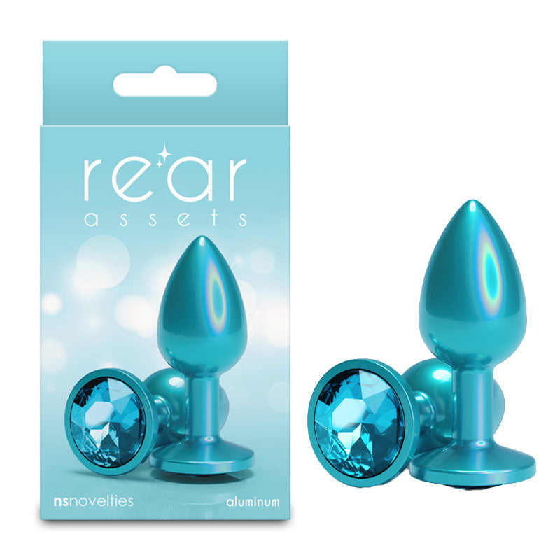 Rear Assets Iridescent - Small - Teal - Iridescent Teal 7.1 cm Small Butt Plug NS Novelties