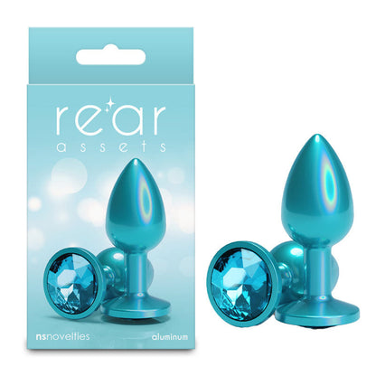 Rear Assets Iridescent - Small - Teal - Iridescent Teal 7.1 cm Small Butt Plug NS Novelties
