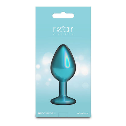 Rear Assets Iridescent - Medium - Teal - Iridescent Teal 8.2 cm Medium Butt Plug NS Novelties