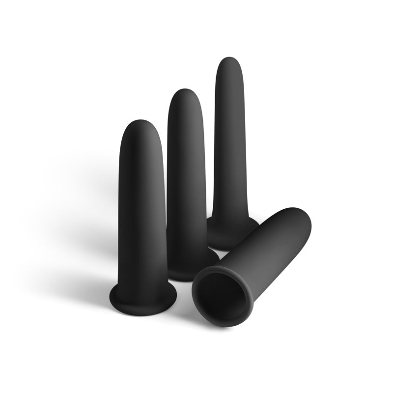 Renegade Gliders - Black - Black Anal Dilators - Set of 4 NS Novelties