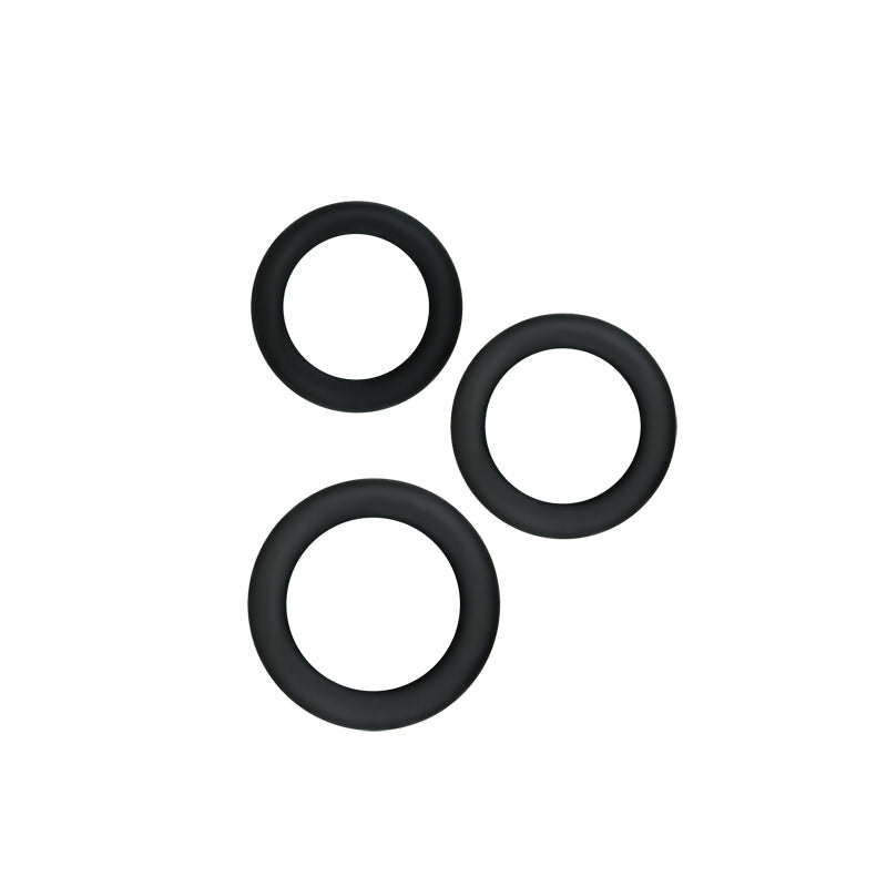 Renegade Diversity Rings - Black Cock Rings - Set of 3 Sizes NS Novelties