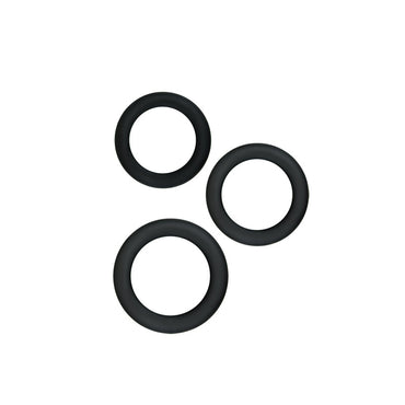 Renegade Diversity Rings - Black Cock Rings - Set of 3 Sizes NS Novelties