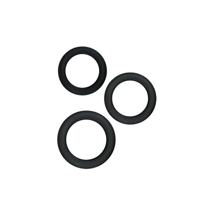 Renegade Diversity Rings - Black Cock Rings - Set of 3 Sizes NS Novelties
