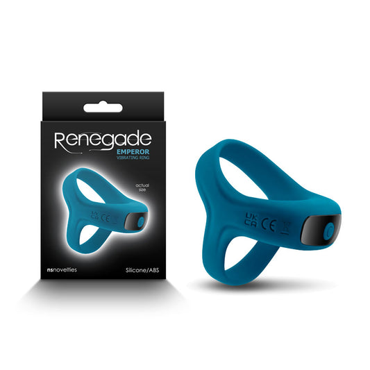 Renegade Emperor - Teal - Teal USB Rechargeable Vibrating Cock & Ball Rings Teal - Club X