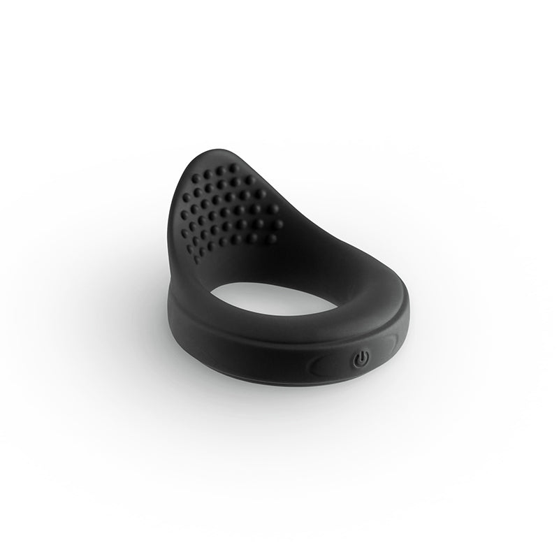 Renegade Slider - Black - Black USB Rechargeable Vibrating Cock Ring NS Novelties