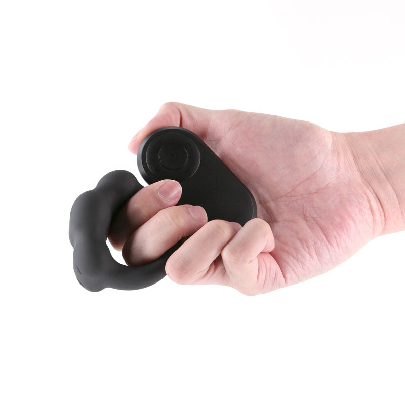 Renegade Rocket Ring - Black - Black USB Rechargeable Vibrating Cock Ring with Wireless Remote NS Novelties