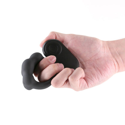 Renegade Rocket Ring - Black - Black USB Rechargeable Vibrating Cock Ring with Wireless Remote NS Novelties