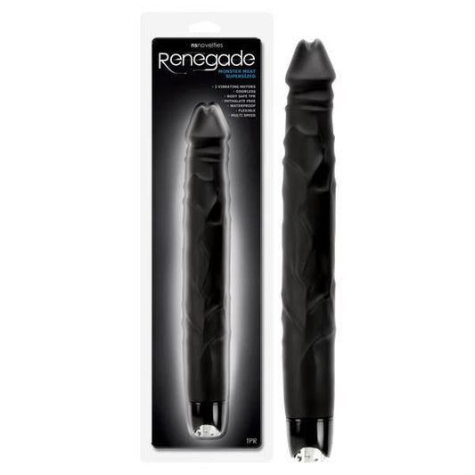 Renegade - Monster Meat - Black 30.5 cm (12'') Supersized Vibrator Black - Club X