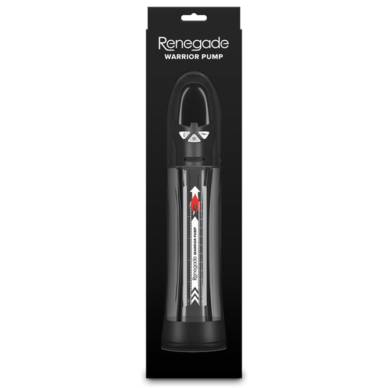 Renegade Warrior Pump - Black - Black/Clear Waterproof Automatic Penis Pump NS Novelties
