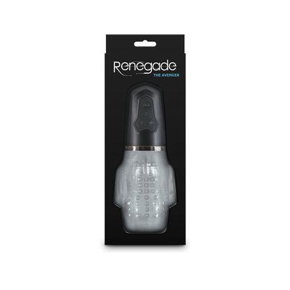 Renegade Avenger - Clear/Black USB Rechargeable Sucking Masturbator NS Novelties