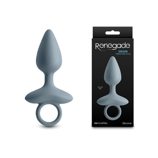 Renegade Orion - Grey - Grey 13 cm USB Rechargeable Vibrating Butt Plug Grey - Club X
