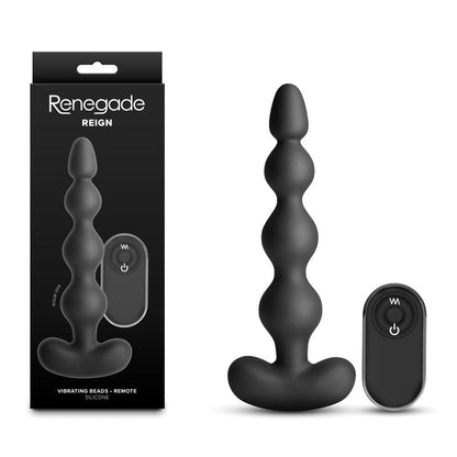 Renegade Reign - Black - Black 17.9 cm USB Rechargeable Vibrating Anal Beads with Wireless Remote NS Novelties