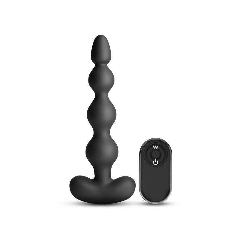 Renegade Reign - Black - Black 17.9 cm USB Rechargeable Vibrating Anal Beads with Wireless Remote NS Novelties