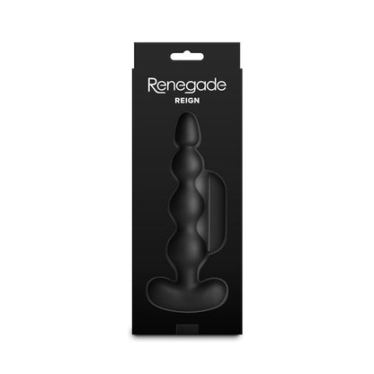 Renegade Reign - Black - Black 17.9 cm USB Rechargeable Vibrating Anal Beads with Wireless Remote NS Novelties