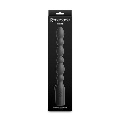 Renegade Prime - Black - Black 28.8 cm USB Rechargeable Vibrating Anal Beads NS Novelties