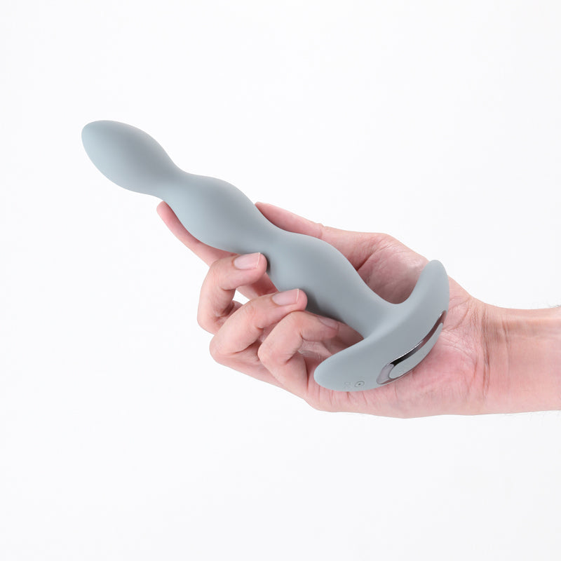 Renegade Vantage - Grey - Grey 20.6 cm USB Rechargeable Vibrating Anal Beads NS Novelties