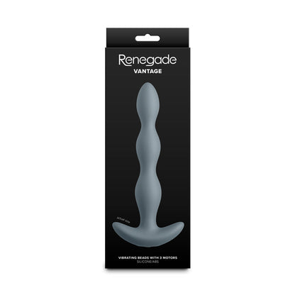 Renegade Vantage - Grey - Grey 20.6 cm USB Rechargeable Vibrating Anal Beads NS Novelties