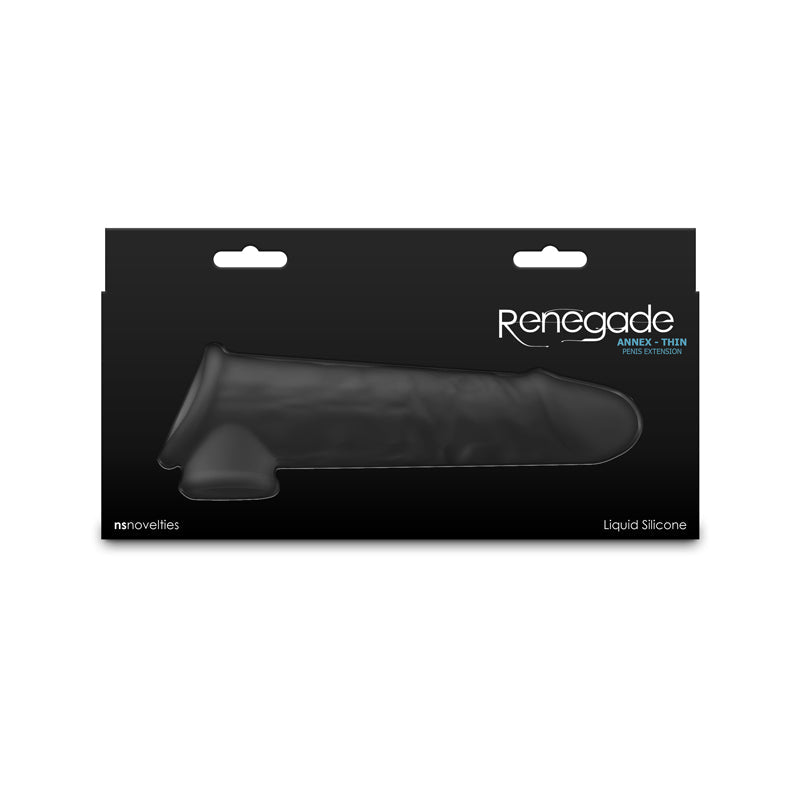 Renegade Annex - Thin - Black - Black 19.4 cm Penis Extender Sleeve NS Novelties