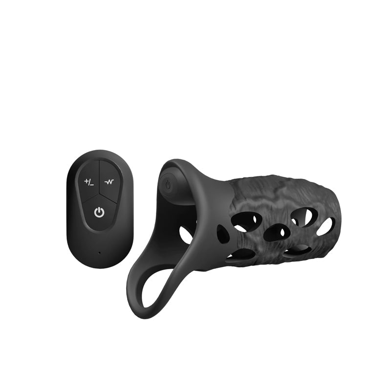 Renegade Edge - Black - Black USB Rechargeable Vibrating Penis Sleeve with Wireless Remote NS Novelties