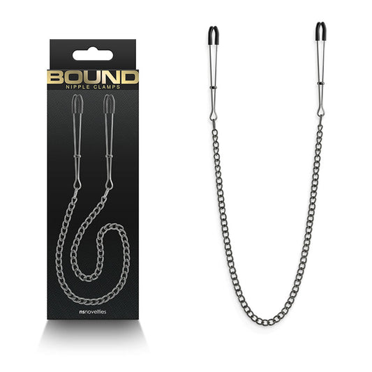 Bound DC3 Gunmetal Tweezer Style Nipple Clamps - Club X