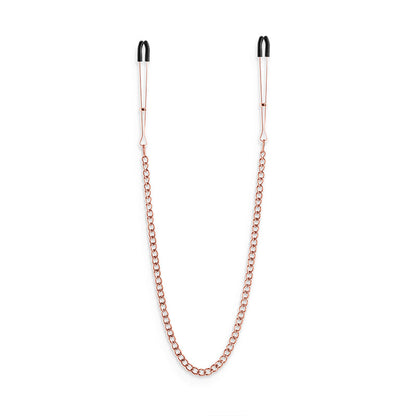 Bound Nipple Clamps - DC3 - Rose Gold - Rose Gold Nipple Clamps with Chain NS Novelties