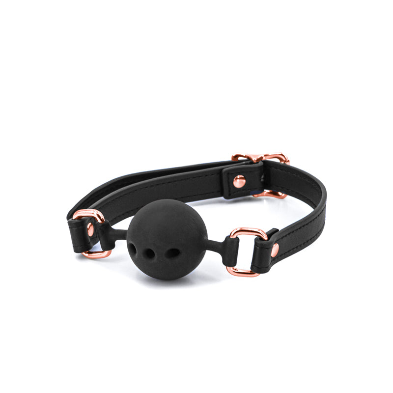 Bondage Couture Ball Gag  - Black - Black Mouth Restraint NS Novelties