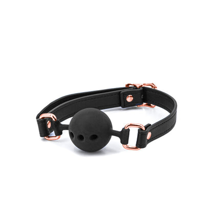 Bondage Couture Ball Gag  - Black - Black Mouth Restraint NS Novelties