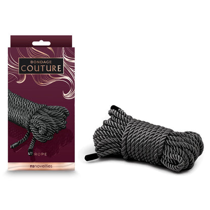 Bondage Couture Rope - Black - Black Bondage Rope - 7.6 metre NS Novelties