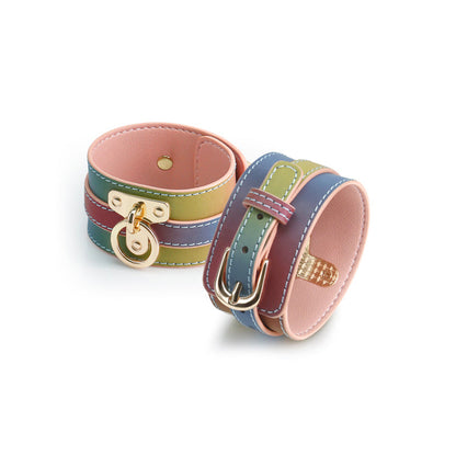 Spectra Bondage Ankle Cuffs - Rainbow - Rainbow Restraints NS Novelties