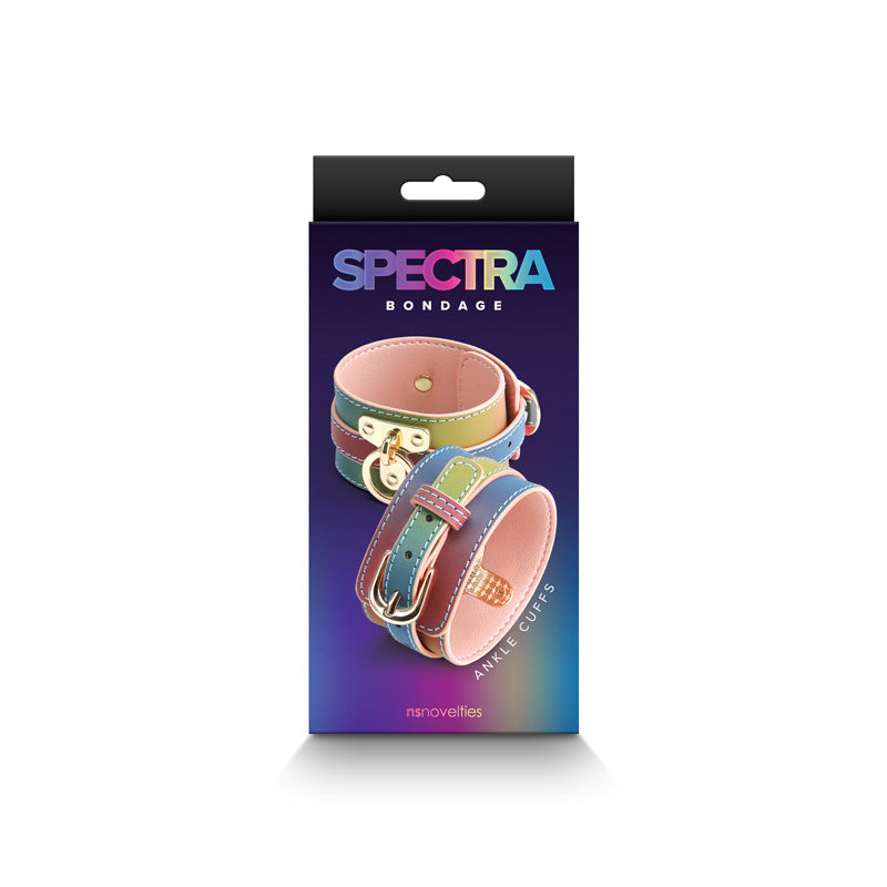 Spectra Bondage Ankle Cuffs - Rainbow - Rainbow Restraints NS Novelties