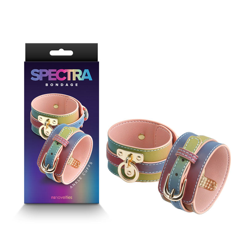 Spectra Bondage Ankle Cuffs - Rainbow - Rainbow Restraints NS Novelties
