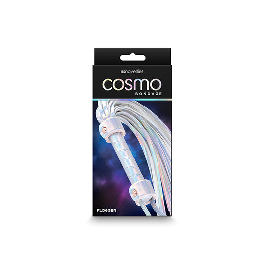 Cosmo Bondage Flogger - Rainbow - Metallic Rainbow Whip Coloured - Club X