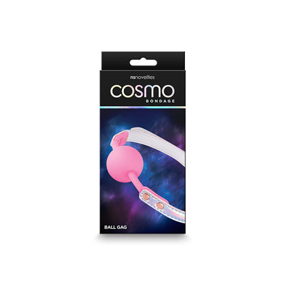 Cosmo Bondage Ball Gag - Rainbow - Metallic Rainbow/Pink Mouth Restraint NS Novelties