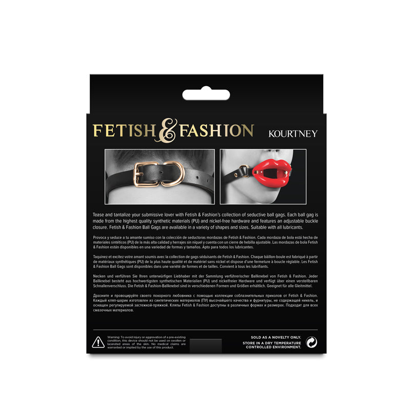 Fetish & Fashion - Kourtney - Red Lips Open Mouth Restraint NS Novelties