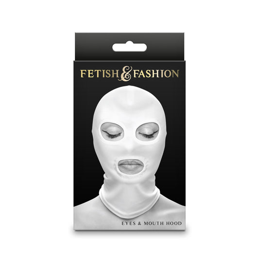 Fetish & Fashion - Eyes & Mouth Hood - White - White Hood White - Club X