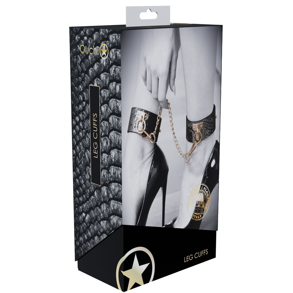 OUCH! Florence Collection - Leg Cuffs - Black Restraints Shots Toys