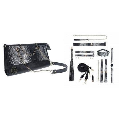 OUCH! Florence Collection - Kit with Bag - Black Bondage Set with Bag - 8 Piece Kit Shots Toys