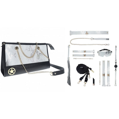 OUCH! Florence Collection - Kit with Bag - White Bondage Set with Bag - 8 Piece Kit White - Club X