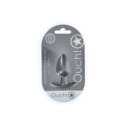 OUCH! Anal Plug - Medium - Gun Metal - Gun Metal Grey 7.9 cm Medium Butt Plug Shots Toys