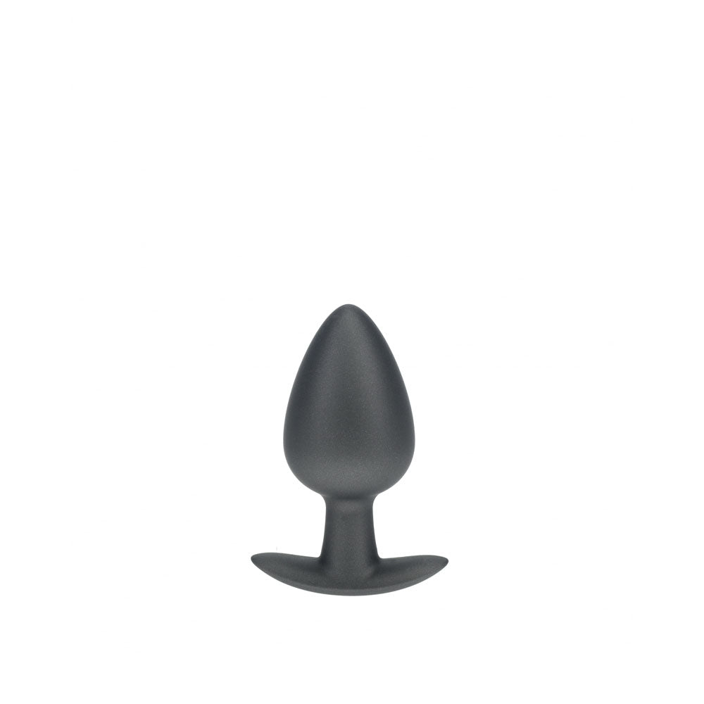 OUCH! Anal Plug - Large - Gun Metal - Gun Metal Grey 8.9 cm Large Butt Plug Shots Toys
